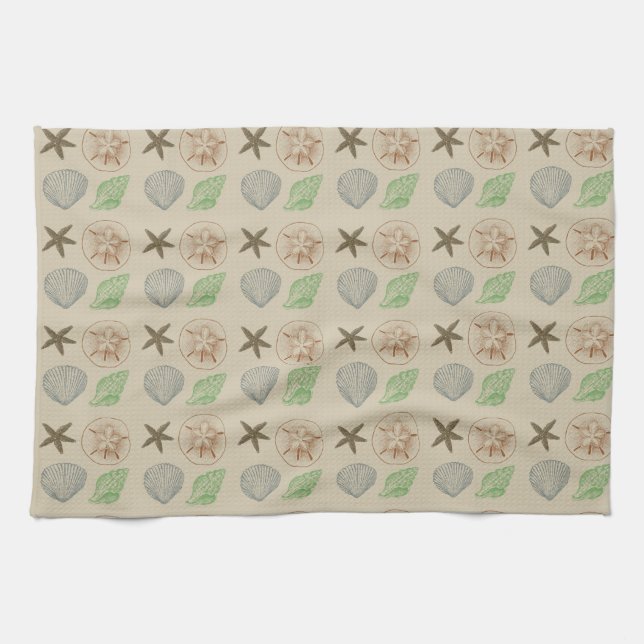 Vintage Shells Tea Towel (Horizontal)