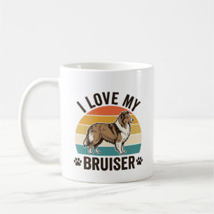 Vintage Sheltie Dog I Love My Bruiser Retro Design Coffee Mug