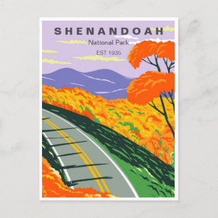 Vintage Shenandoah National Park Travel Virginia Postcard