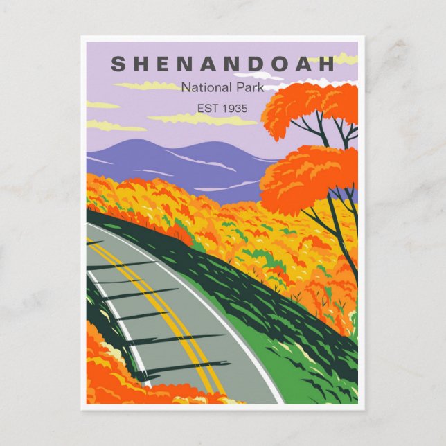Vintage Shenandoah National Park Travel Virginia Postcard (Front)