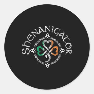 Vintage Shenanigator Tee Saint Patrick Day 2024 Classic Round Sticker