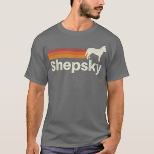 Vintage Shepsky Retro Mum Dad Dog T-Shirt