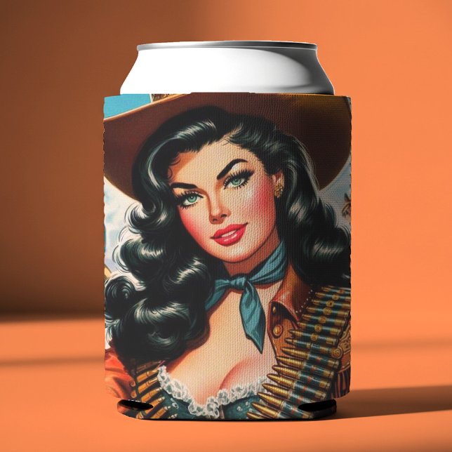Vintage Sheriff Pin-up Can Cooler (Creator Uploaded)
