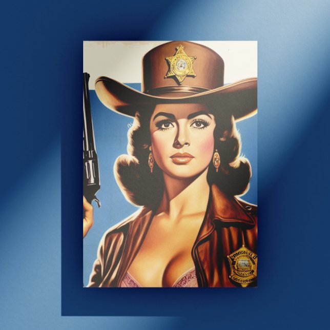 Vintage Sheriff Pin-up Postcard (Creator Uploaded)