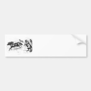 Vintage Shetland Ponies - 1800's Horse and Pony Bumper Sticker