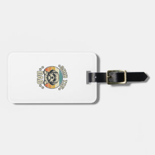 Vintage Shih Tzu Dad Dog Lover Shirt Design_1 Luggage Tag