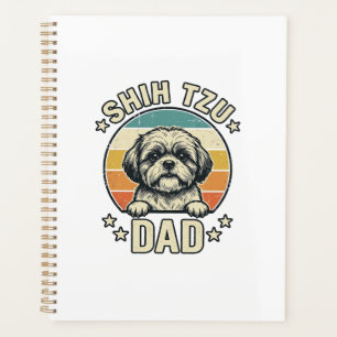 Vintage Shih Tzu Dad Dog Lover Shirt Design_1 Planner