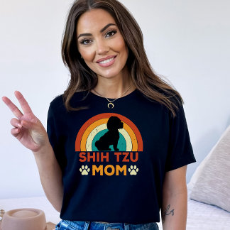 Vintage Shih TZU Dog Mum Sunset T-Shirt