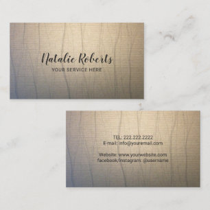Vintage Shimmer Zen Texture Wellness Spa Salon Business Card