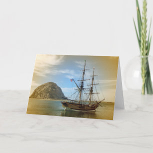 Vintage Ship Greeting Card! Card