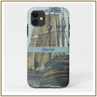 Vintage Ship Illustration Sailing Theme