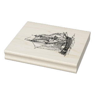 Vintage Ship Rubber Stamp