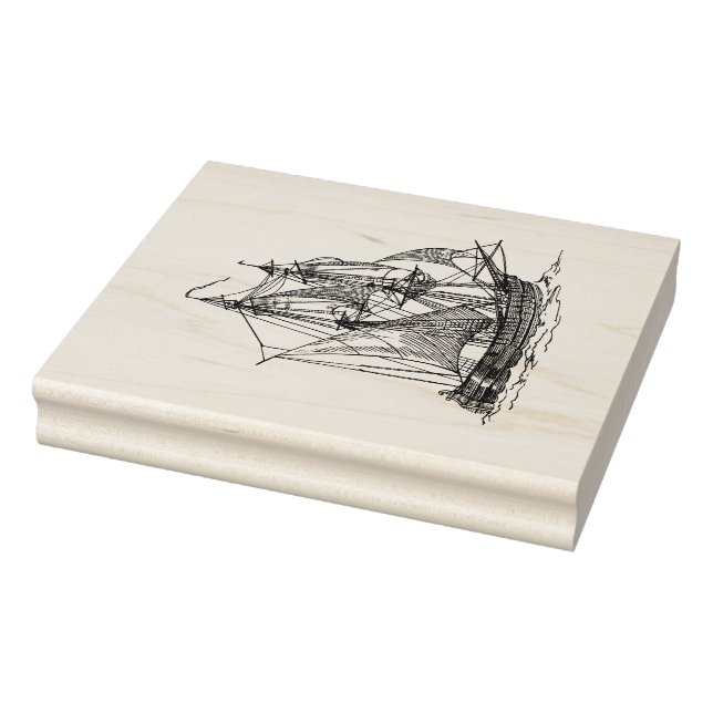 Vintage Ship Rubber Stamp (Stamp)