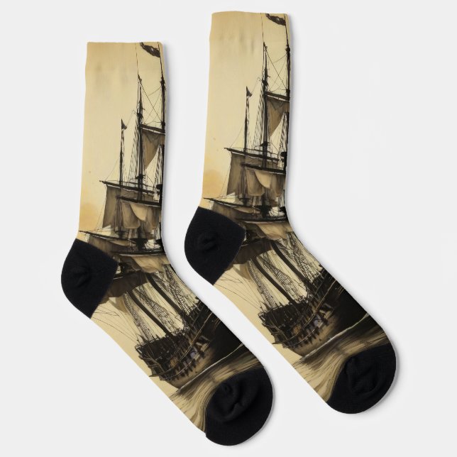 Vintage Ship Socks (Right)