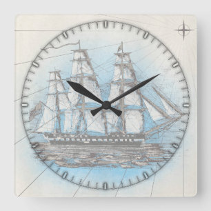 Vintage ship wall clock