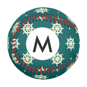 Vintage Ship Wheel Pattern Baseball