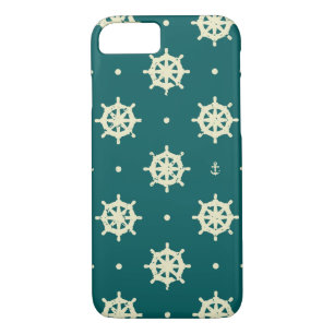 Vintage Ship Wheel Pattern iPhone 8/7 Case