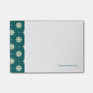 Vintage Ship Wheel Pattern Post-it Notes