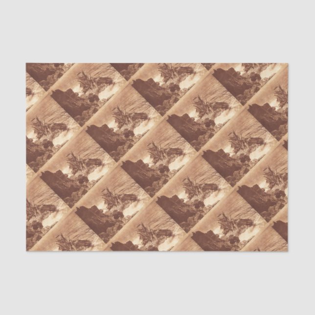 Vintage Shipwreck - Sailing Ship Antique Photo Tissue Paper (Front)