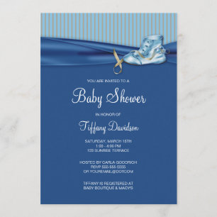 Vintage Shoe Boy Baby Shower Invitation