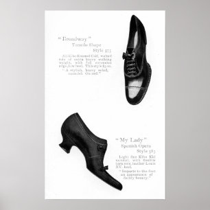 Vintage Shoe Catalogue Page Poster