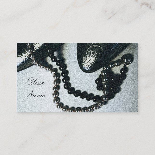 vintage shoe design elegant business card (Front)