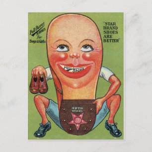 Vintage Shoes Ad Postcard