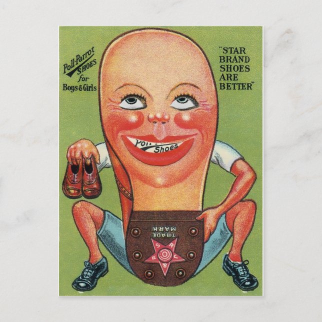 Vintage Shoes Ad Postcard (Front)