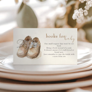 Vintage Shoes Boy Boho Minimalist Books for Baby Enclosure Card