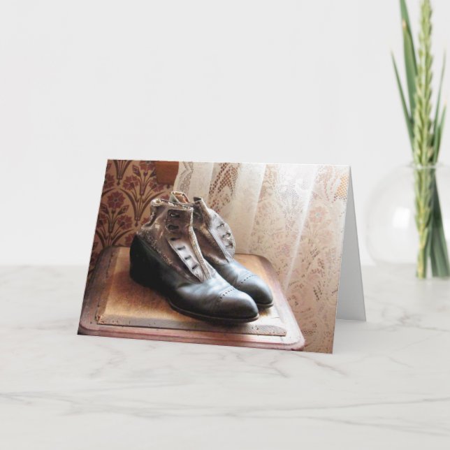 Vintage Shoes Greeting Card (Front)
