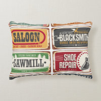 Vintage shop posters collection. Retro store tin s