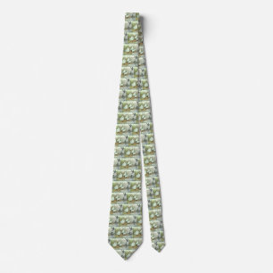 Vintage Shorebirds in a Marsh by Louis Fuertes Tie