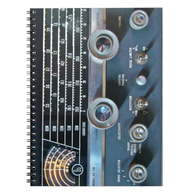 Vintage Short Wave Radio Notebook (Front)