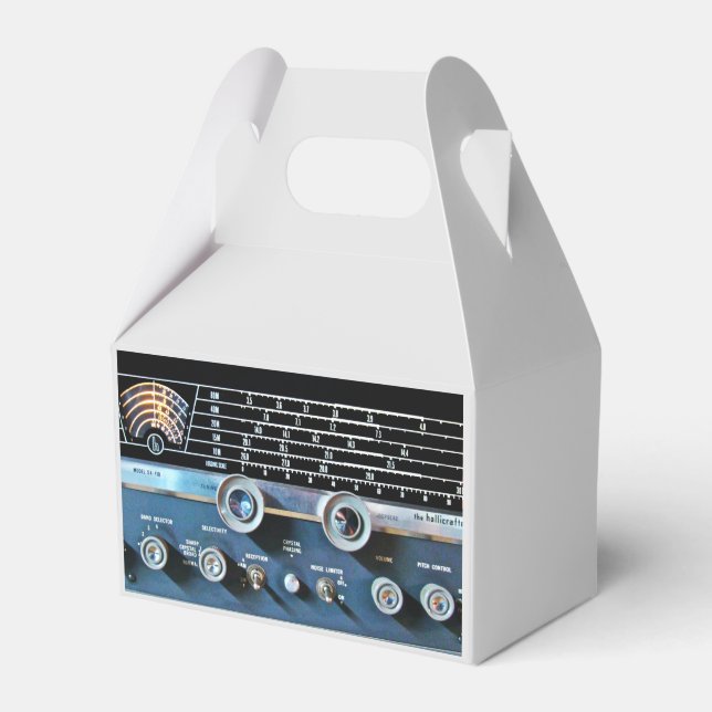 Vintage Short Wave Radio Receiver Favour Box (Front Side)