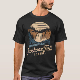 Vintage Shoshone Falls Idaho Waterfalls Hiking T-Shirt