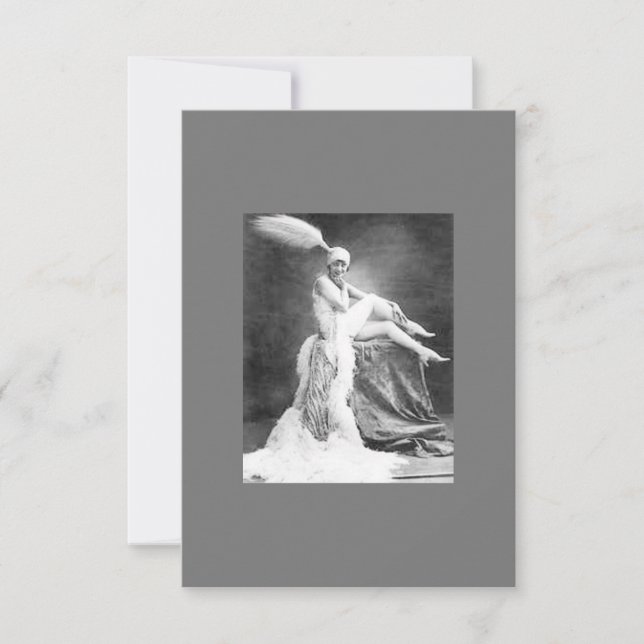 Vintage Show Girl Thank You Card (Front)