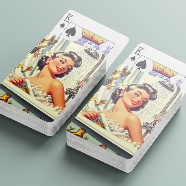 Vintage Shower Pin Up Playing Cards (Creator Uploaded)