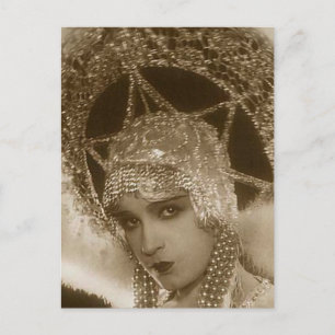Vintage Showgirl Postcard