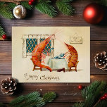 Vintage Shrimp Christmas Card<br><div class="desc">Custom restored,  high quality vintage image.</div>