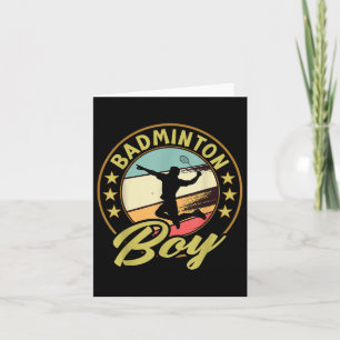 Vintage Shuttle Design For Badminton Players, Badm Card