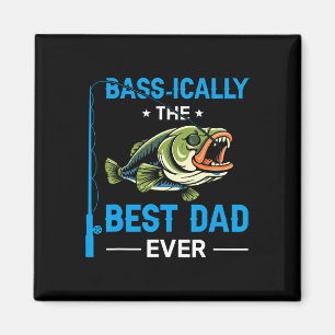 Vintage Sically Best Dad Ever Fisherman Father's D Magnet