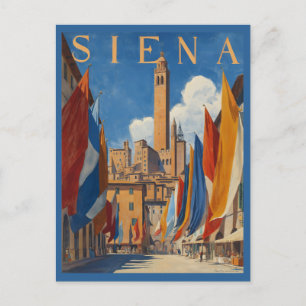 Vintage Siena Italian Travel Postcard