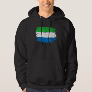 Vintage Sierra Leone Flag For Sierra Leonean   Hoodie