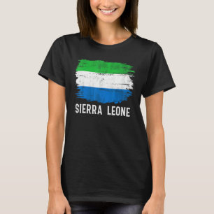 Vintage Sierra Leone Flag For Sierra Leonean T-Shirt