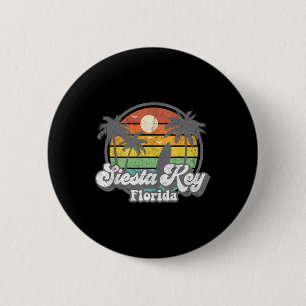 Vintage Siesta Key Beach Florida Surfing Retro 70s 6 Cm Round Badge