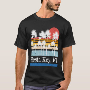 Vintage Siesta Key Florida Beach Surf Palm Tree Co T-Shirt