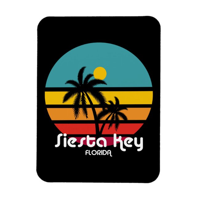 Vintage Siesta Key Florida Magnet (Vertical)