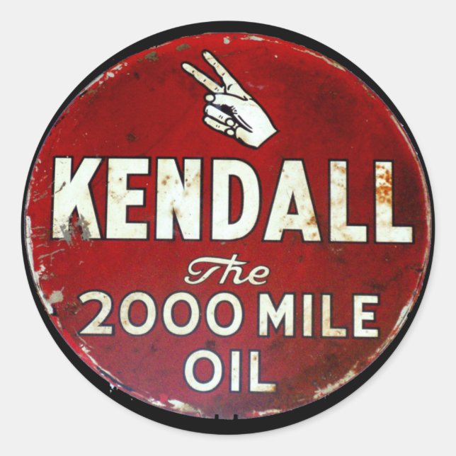 Vintage Sign Classic Round Sticker (Front)