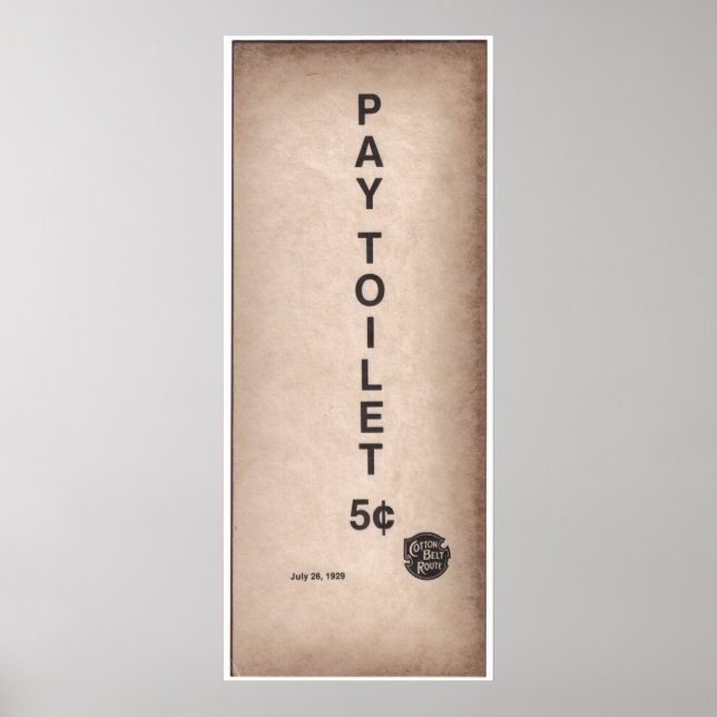 Vintage Sign - Pay Toilet 5¢ (Front)