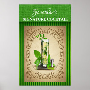 Vintage Signature Cocktail Poster
